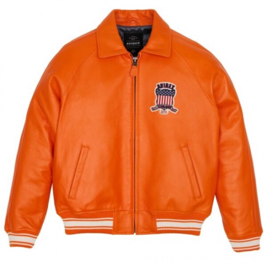 Orange Avirex Jacket