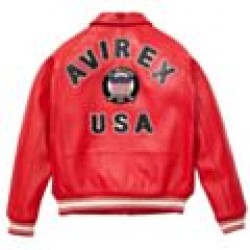 Red Avirex Leather Jacket