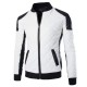 Black And White Leather Biker Jacket