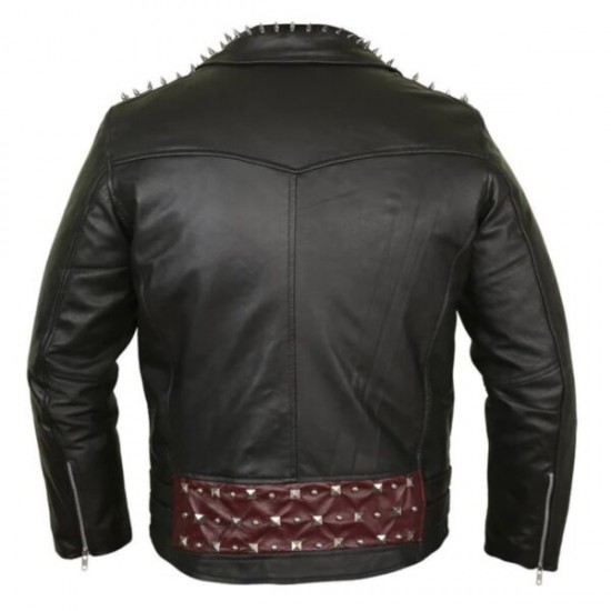 Gothic Biker Leather Jacket