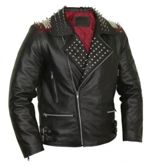 Gothic Biker Leather Jacket