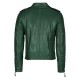 Green Leather Biker Jacket