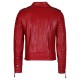 Red Biker Leather Jacket