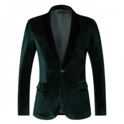 Green Velvet Blazer Jacket