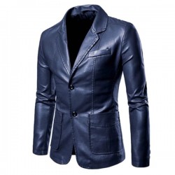 Leather Blazer Jacket Mens