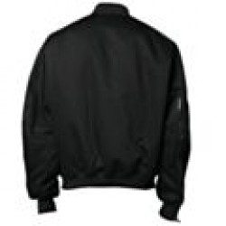 Black Satin Bomber Jacket