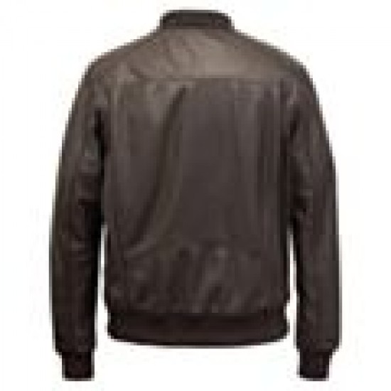 Leather Bomber Jacket Men