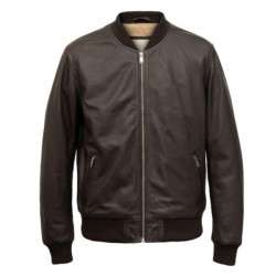 Leather Bomber Jacket Men