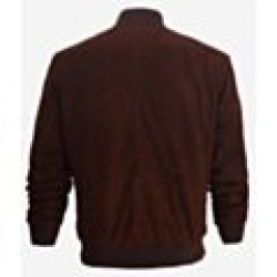 Men Suede Bomber Jacket