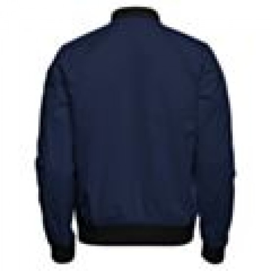 Navy Blue Bomber Jacket