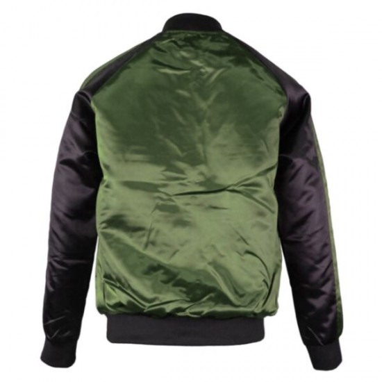 Satin Bomber Jacket Men