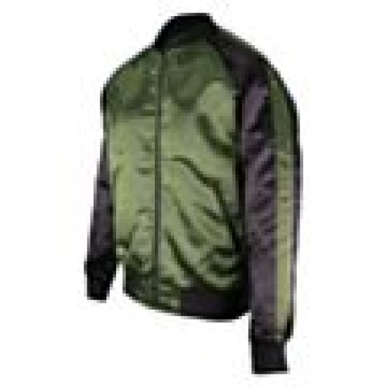 Satin Bomber Jacket Men