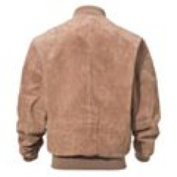 Suede Leather Bomber Jacket