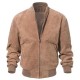 Suede Leather Bomber Jacket