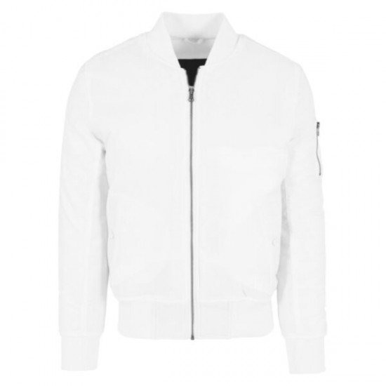 White Mens Bomber Jacket