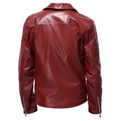 Maroon Leather Jacket Mens