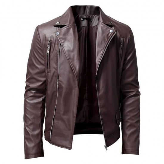 Dark Brown Leather Jacket Mens