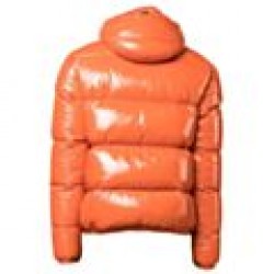 Glossy Orange Puffer Jacket