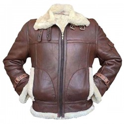 Brown Leather Shearling Jacket