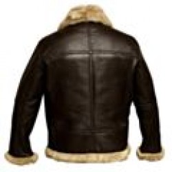 Dark Brown Leather Shearling Jacket