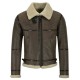 Grey Shearling Leather Jacket