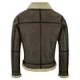 Grey Shearling Leather Jacket