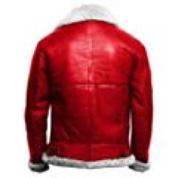 Red Leather Shearling Jacket