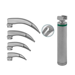 Integrated Fiber Optic Laryngoscope Set With Battery Handle