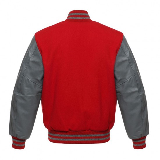 Red And Grey Varsity Jacket